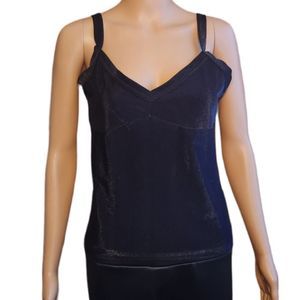 AZIZ top Sleeveless Black tank blouse Size Large